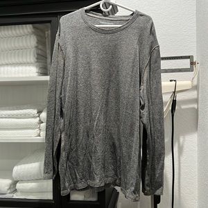 Johnston & Murphy Mens XXL Grey Long Slv Tshirt